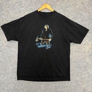 It's Breakfast Time Horror Movie Shirt Mens XL Axe Graphic Tee Y2k 90s ?